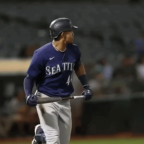 Baseball Player In Purple Jersey GIF