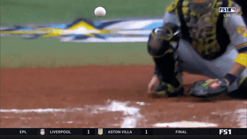 Baseball Player in Rays Jersey Running