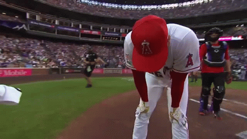 Baseball Player In Red Hat With A GIF