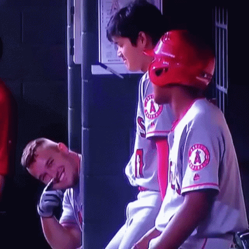 Baseball Player in Red Helmet with A