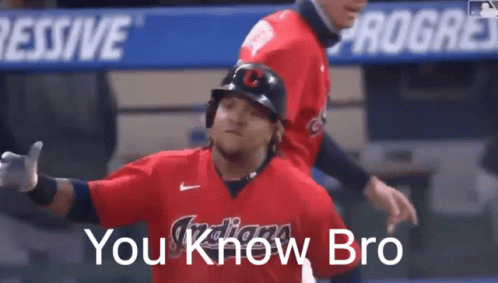 Baseball Player in Red Indiana Jersey
