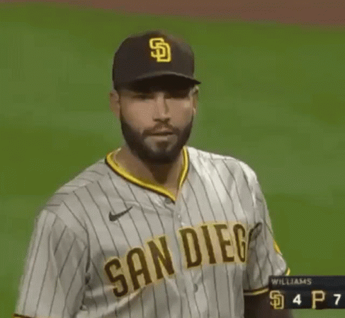 Baseball Player In San Diego Jersey And Hat GIF