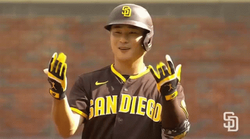 Baseball Player in San Diego Jersey