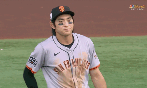 Baseball Player in San Francisco Uniform