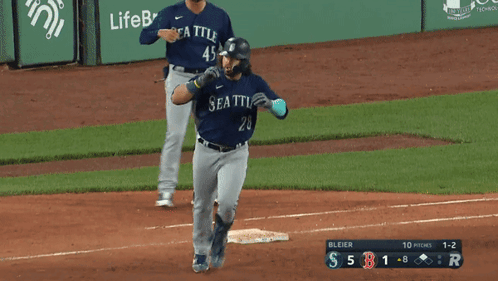 Baseball Player In Seattle 28 Jersey GIF
