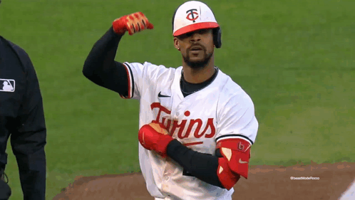 Baseball Player In Twins Uniform GIF