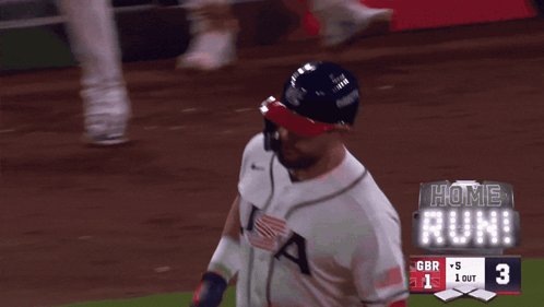 Baseball Player In USA Jersey GIF