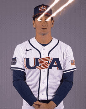 Baseball Player in USA Jersey