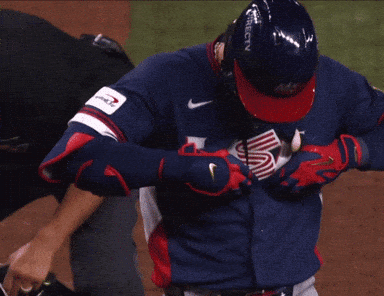 Baseball Player in USA Jersey