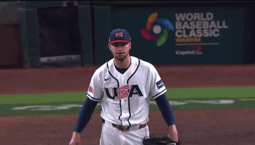 Baseball Player in USA Uniform