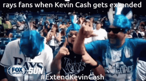 Baseball Player in White Devil Rays Jersey