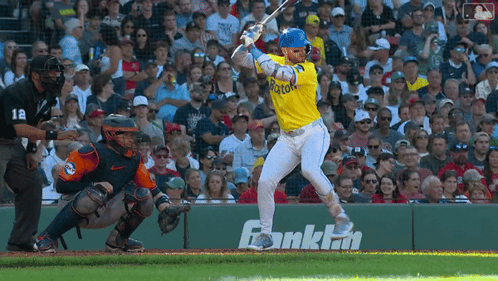 Baseball Player in Yellow Botox Jersey