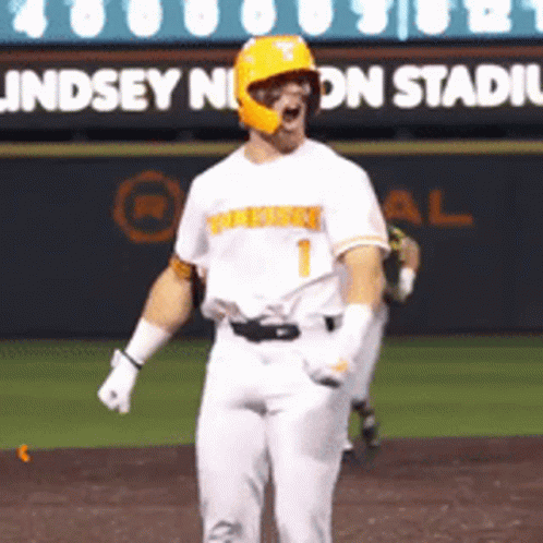 Baseball Player in Yellow Helmet Says Happy Birthday
