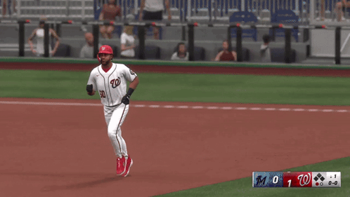 Baseball Player James Wood Running to Base