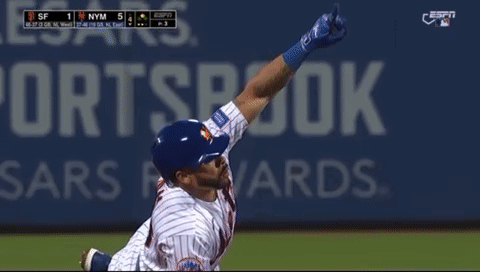 Baseball Player Lying In Front Of ESPN Ad GIF