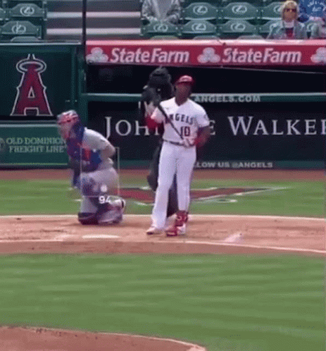 Baseball Player Number 10 On Field GIF