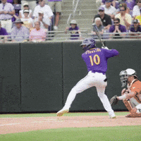 Baseball Player Number 10 Swinging GIF