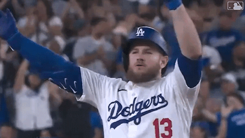 Baseball Player Number 13 Celebrating Home Run