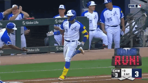 Baseball Player Number 13 Running GIF