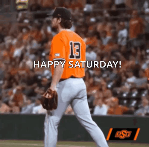 Baseball Player Number 13 Walking On Field GIF