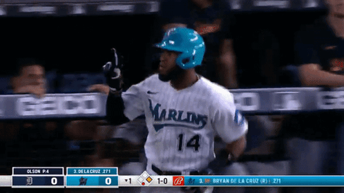 Baseball Player Number 14 GIF