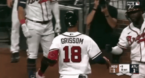 Baseball Player Number 18 GIF