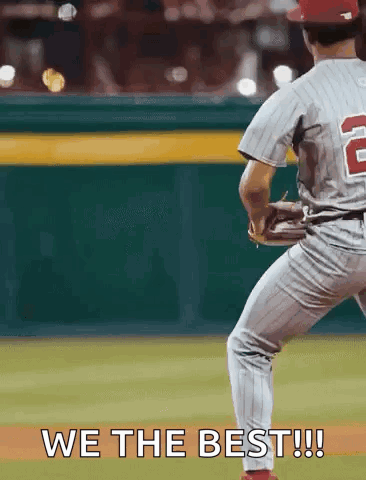 Baseball Player Number 2 Throwing Ball