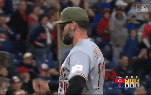 Baseball Player Number 20 In Front Of Crowd GIF