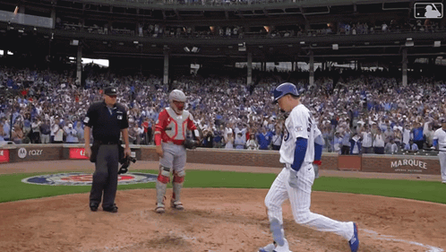 Baseball Player Number 23 Running to Home Plate