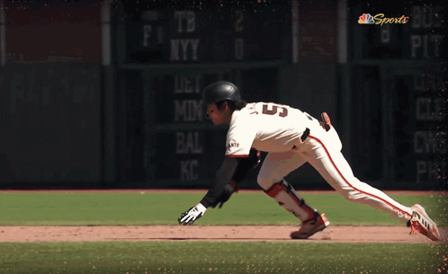 Baseball Player Number 3 Running