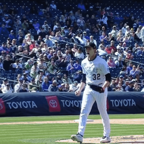 Baseball Player Number 32 on Field
