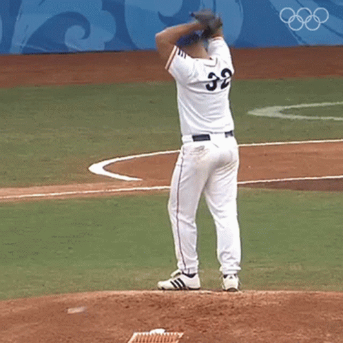 Baseball Player Number 32 on Mound