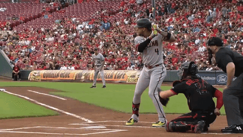 Baseball Player Number 4 GIF