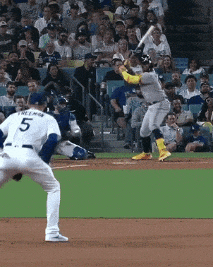 Baseball Player Number 5 Swinging Bat GIF