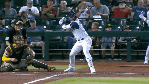 Baseball Player Number 9 Swinging At Pitch GIF