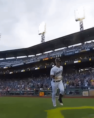 Baseball Player Running in Public Jersey