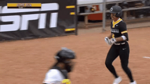 Baseball Player Runs to Catcher at ESPN Banner