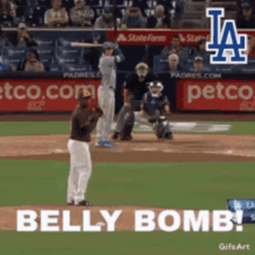 Baseball Player Saying Belly Bomb