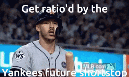 Baseball Player Saying Get Ratio'd by the Yankees Future Shortstop
