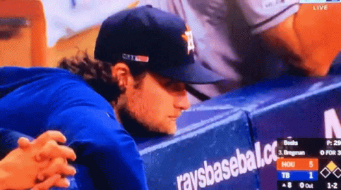 Baseball Player Sitting in Dugout With Raysbaseball.com