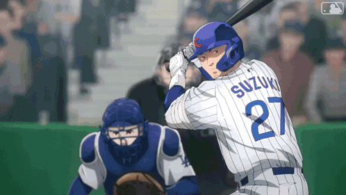 Baseball Player Suzuki Swinging at Ball