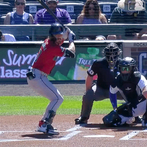 Baseball Player Swinging at Pitch Summit Glass Sign