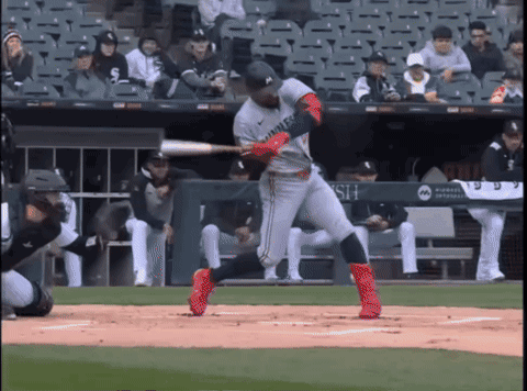 Baseball Player Swinging Bat GIF