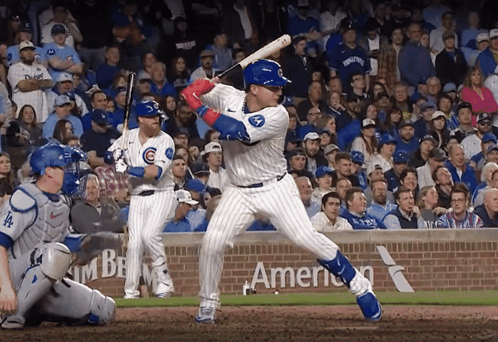 Baseball Player Swinging Bat at American Airlines Ad