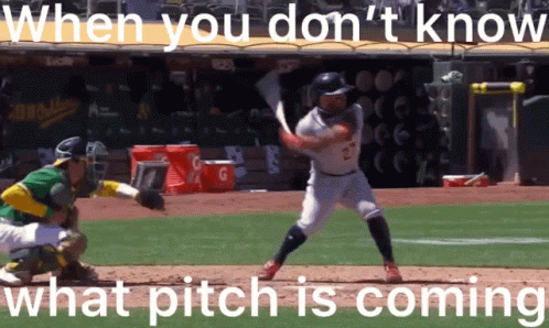 Baseball Player Swinging Bat At Pitch GIF