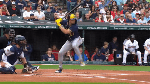 Baseball Player Swinging Bat at Sherwin-Williams Sign