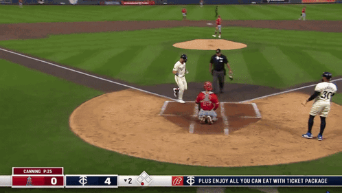 Baseball Player Swinging Bat Catcher Watching