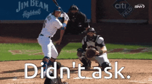 Baseball Player Swinging Bat Didn't Ask