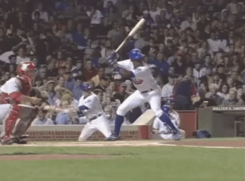 Baseball Player Swinging Bat GIF