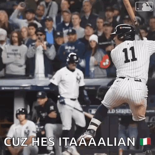 Baseball Player Swinging Bat Number 11